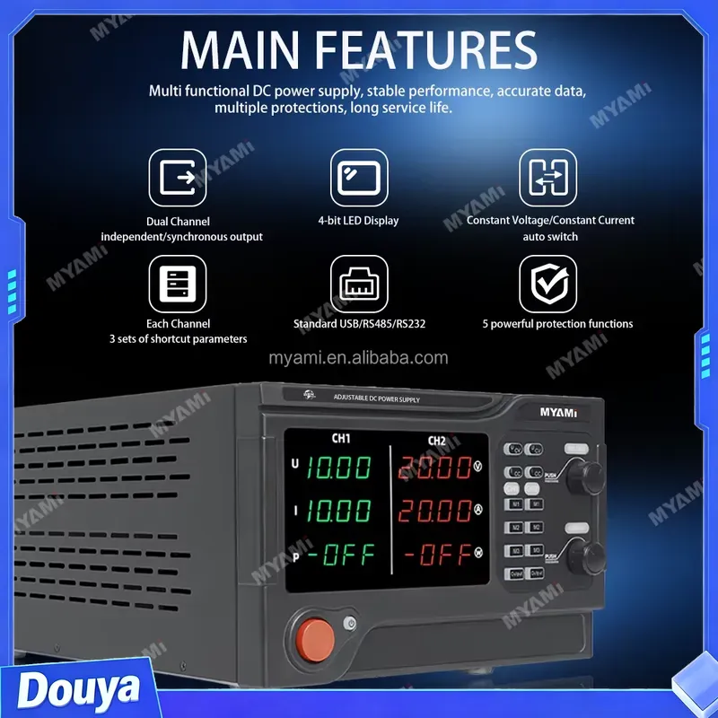 For MYAMi 1200W 60V 20A Dual C - огляд і ціна High Power 60V 20A Bench Power Supply