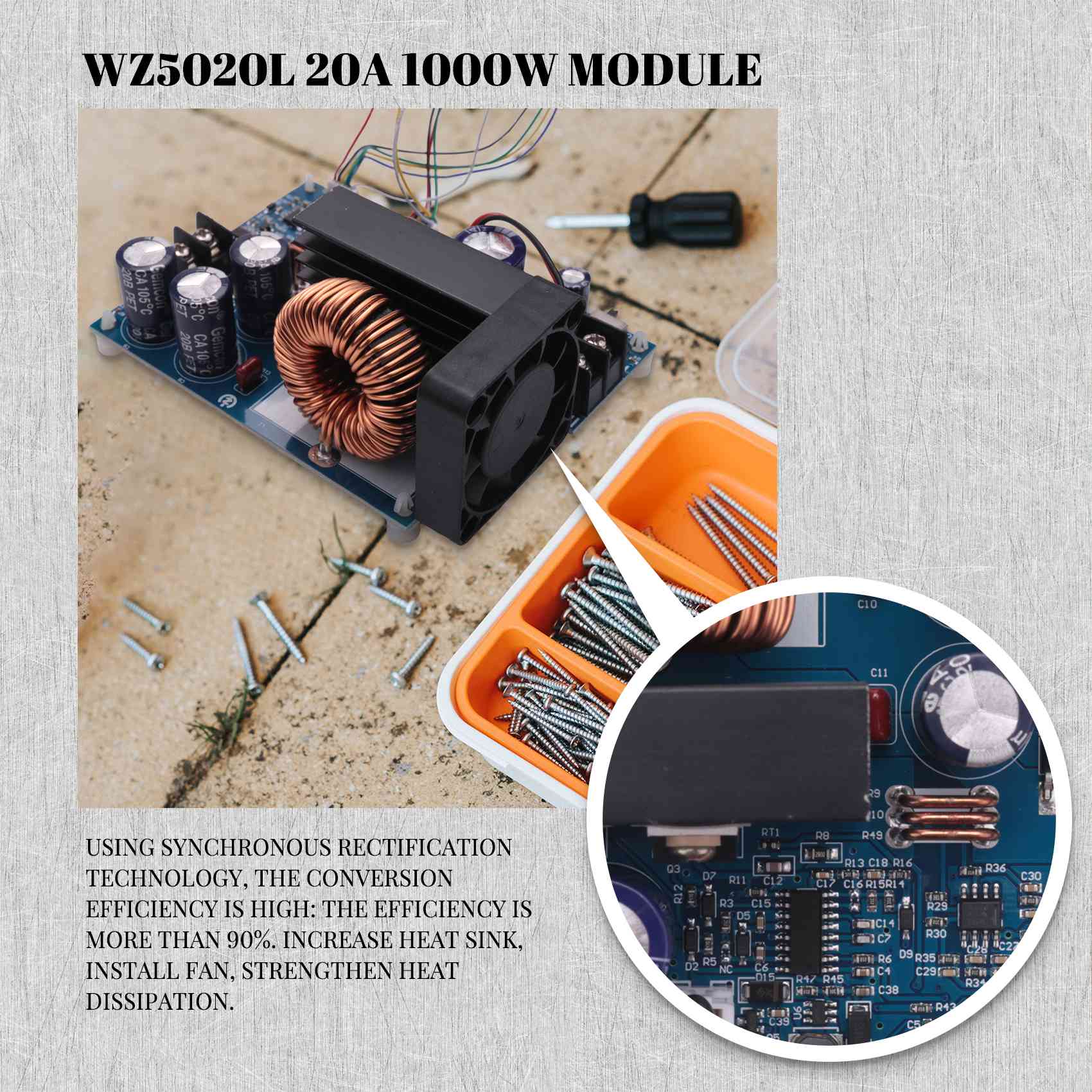 AC18(Guaranteed) WZ5020L 20A 1 - огляд і ціна Step Down Dc Power Supply Module 1000W